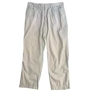 VTG Y2K Prada Track Pants Cotton Nylon Sporty Zipper Made In Italy Gray Women 48